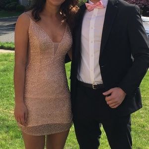 PromGirl Dresses - Rose gold beaded dress PromGirl Dresses - Rose gold beaded dress